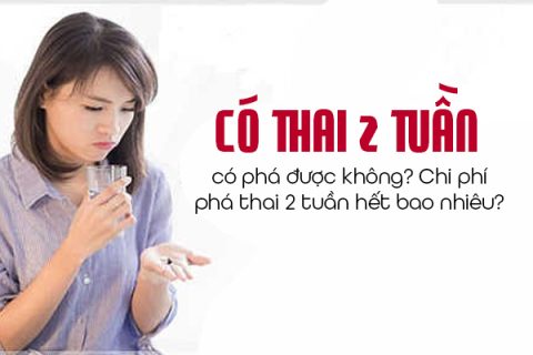 Có thai 2 tuần có phá được không Chi phí phá thai 2 tuần hết bao nhiêu